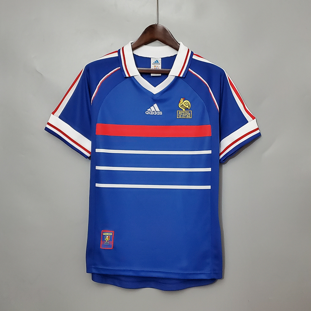 ManixJersey.com | France Retro 1998 Home Jersey -Customize Name, Number and Patch | Worldwide Shipping