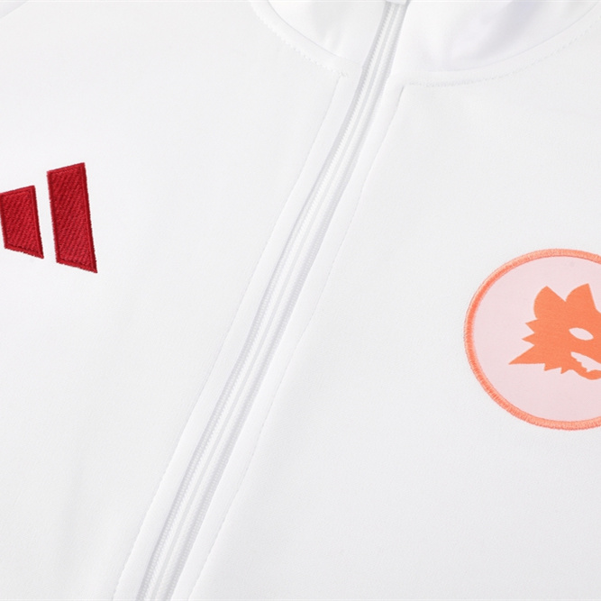 unitedfutballjersey-AS Roma 24-25 Originals LFSTLR Jacket Training Tracksuit - White Top and Red Pant