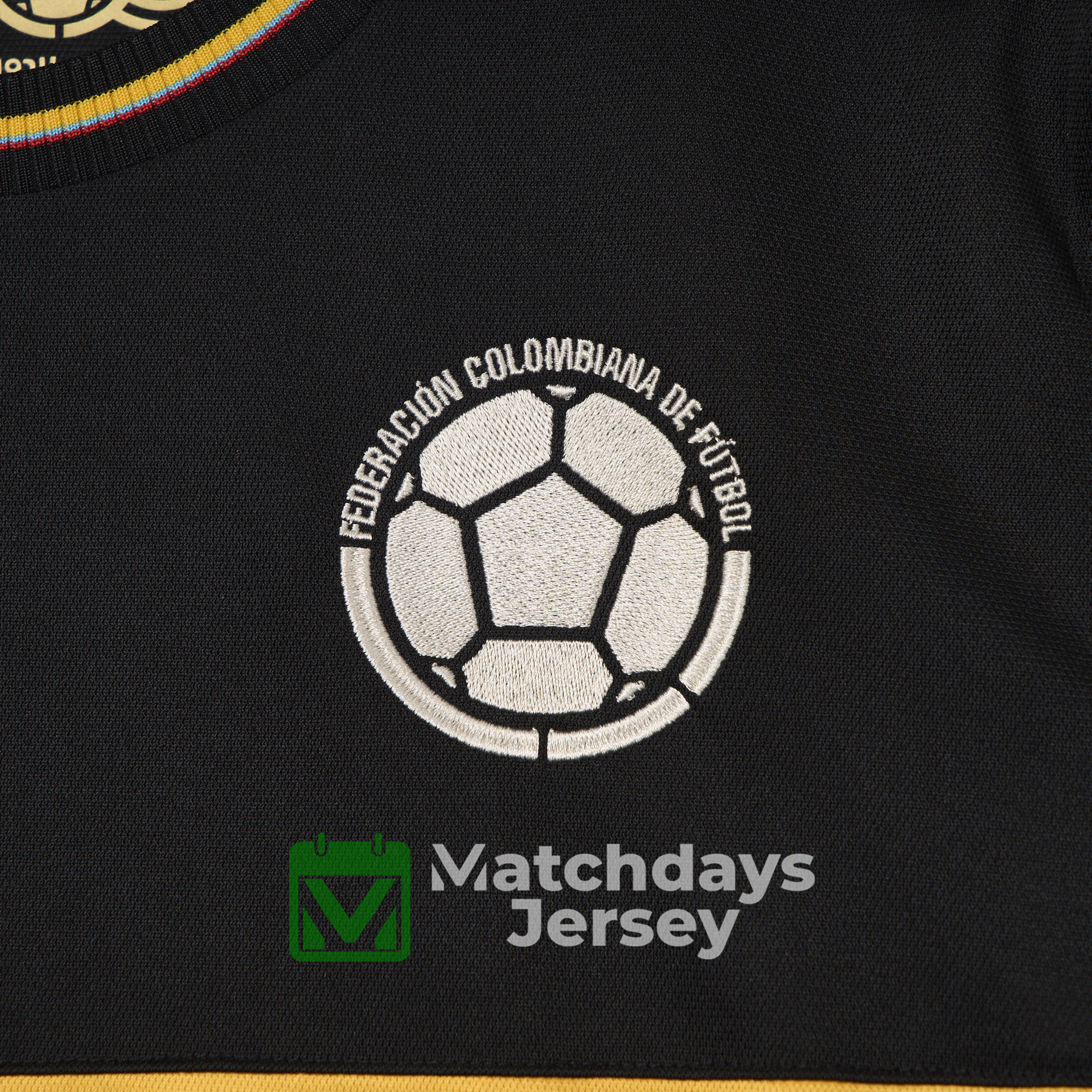 GlobeJersey-Colombia 2024 100th Anniversary Black Jersey - Fans Version