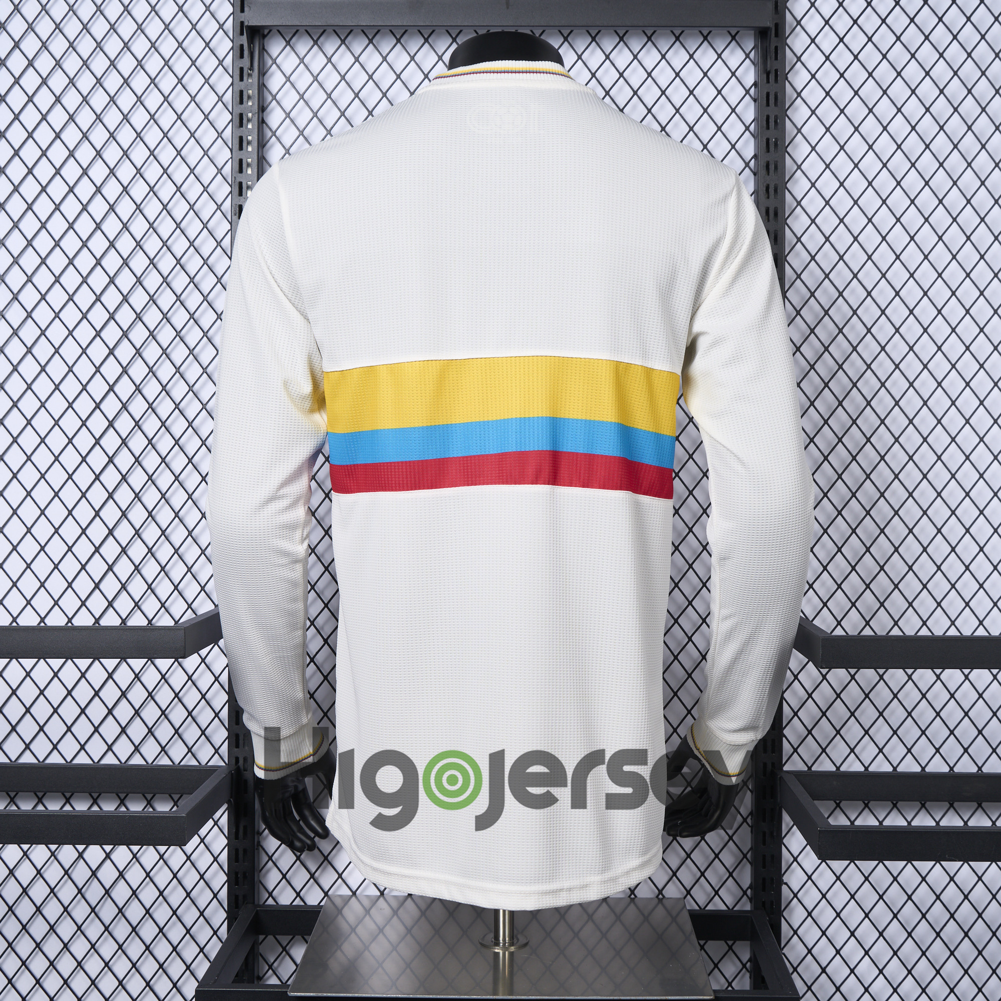 Higojerseys-Colombia 2024 100th Anniversary Long Sleeve Jersey - Player Version