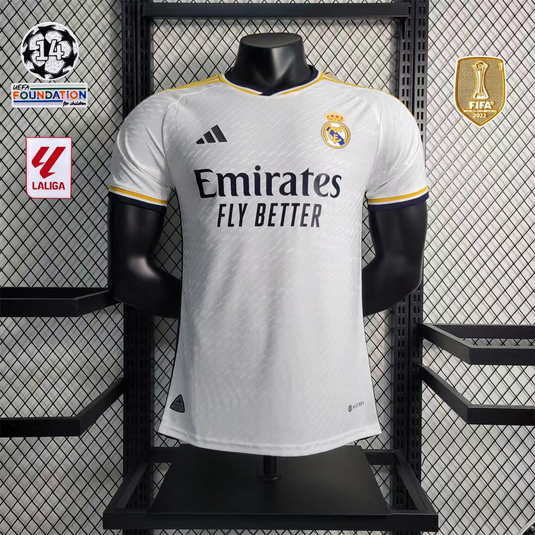 JerseysGala.com | Real Madrid 23-24 Home Stadium Jersey - Player Version -Customize Name, Number and Patch | Worldwide Shipping