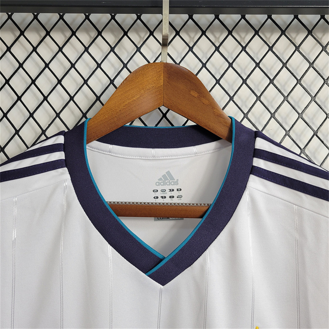 JerseysGala.com | Real Madrid Retro 12-13 Home Long Sleeve Jersey -Customize Name, Number and Patch | Worldwide Shipping