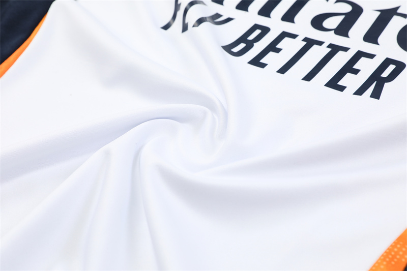 JerseysGala.com | Real Madrid 24-25 Long Sleeve Training Set - White -Customize Name, Number and Patch | Worldwide Shipping
