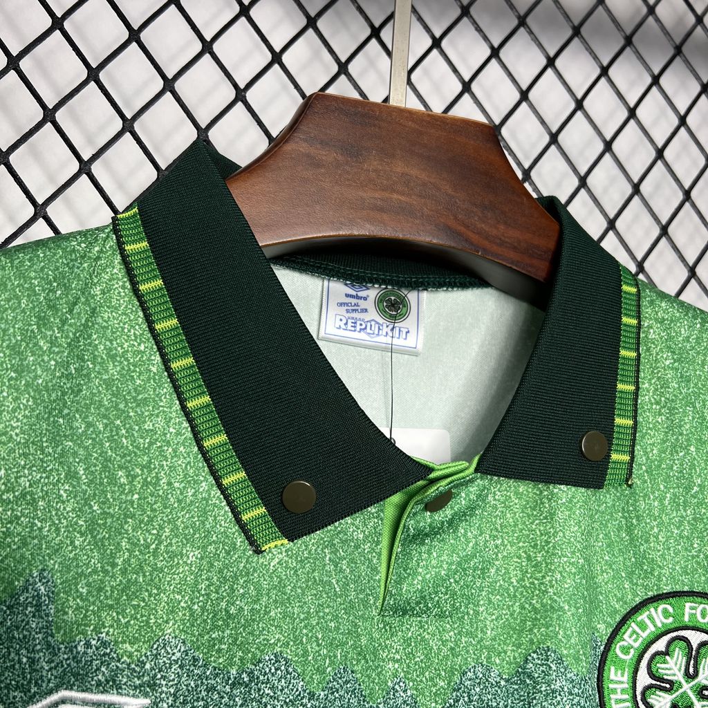 ManixJersey.com | Retro Celtic 1991-92 Away Jersey -Customize Name, Number and Patch | Worldwide Shipping