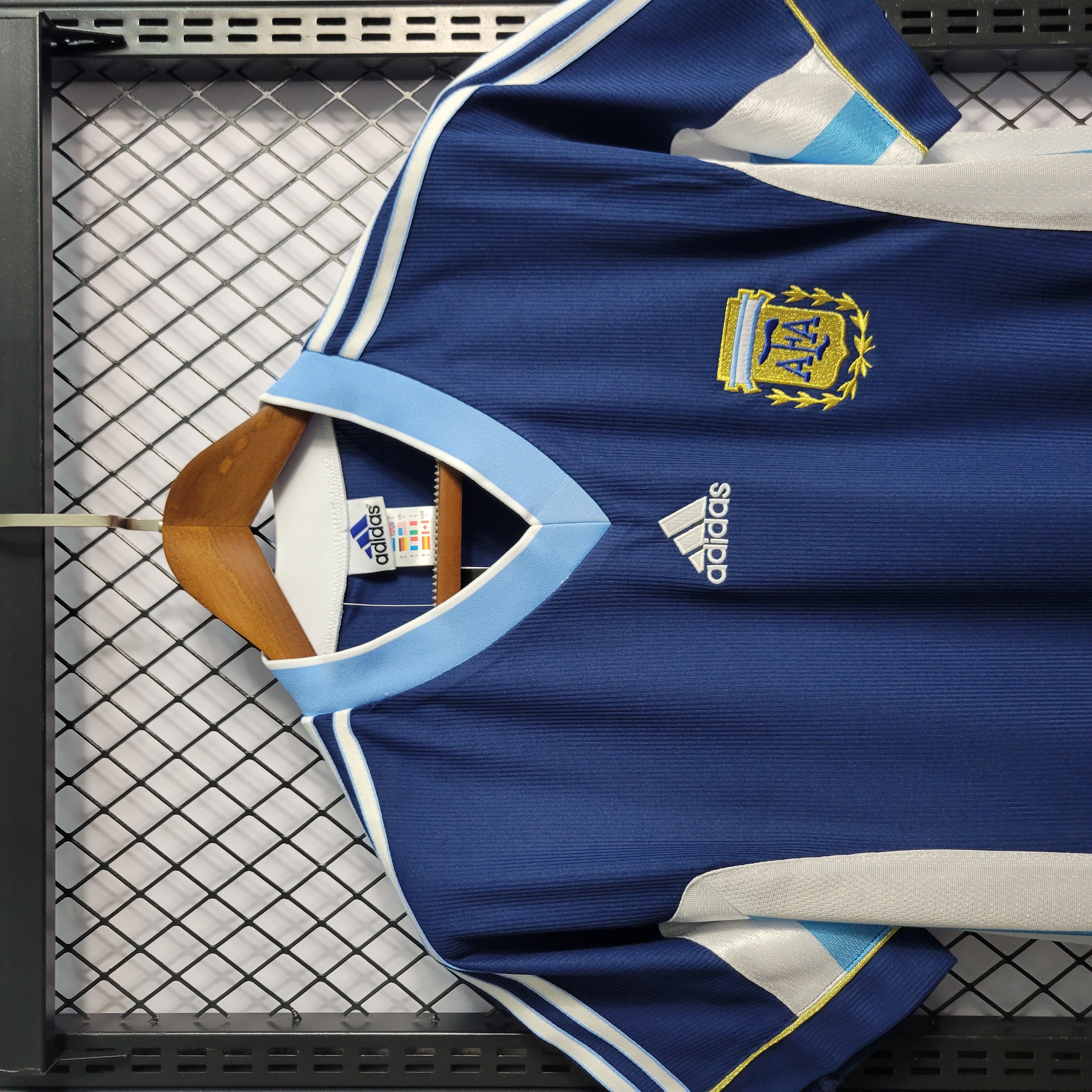 ManixJersey.com | Retro Argentina 1998 Away Stadium Jersey -Customize Name, Number and Patch | Worldwide Shipping