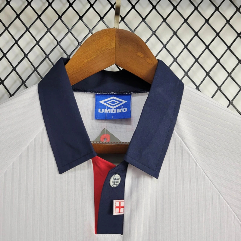 Higojerseys-Retro England 1998 Home Stadium Long Sleeve Jersey