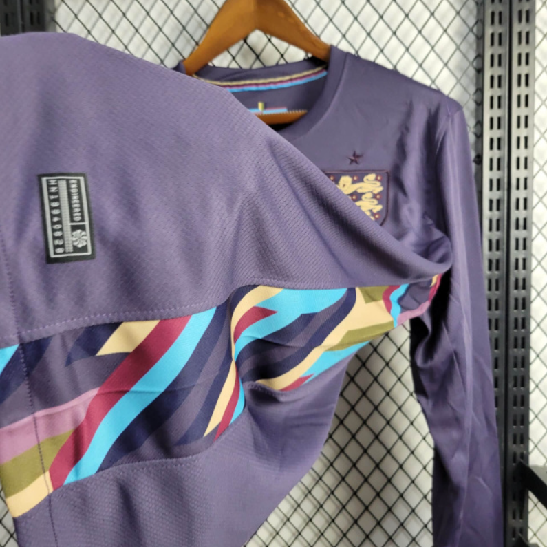 ManixJersey.com | England 2024 Away Stadium Long Sleeve Jersey - Fans Version -Customize Name, Number and Patch | Worldwide Shipping