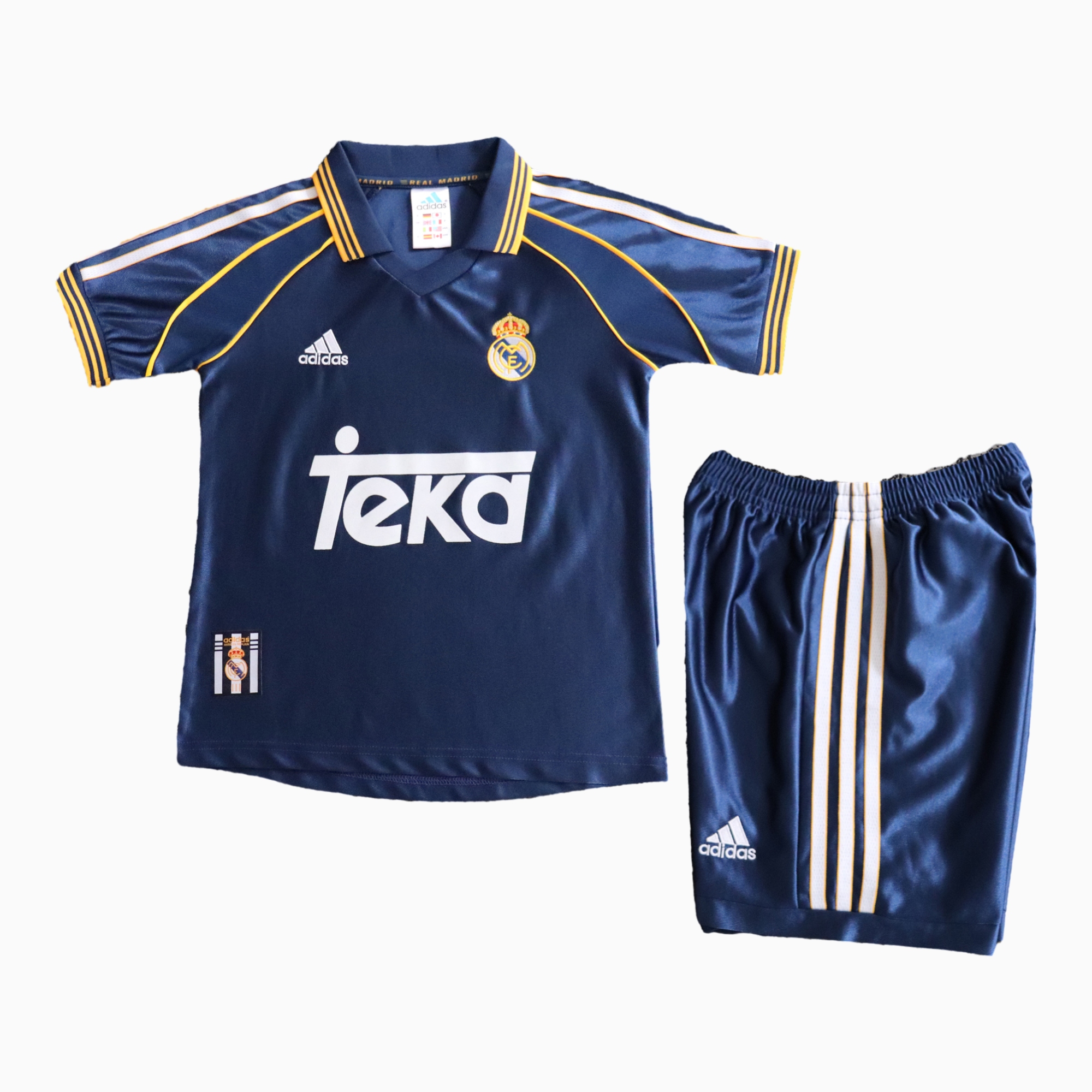 ManixJersey.com | Retro Real Madrid 1998-00 Third Kids Kit -Customize Name, Number and Patch | Worldwide Shipping