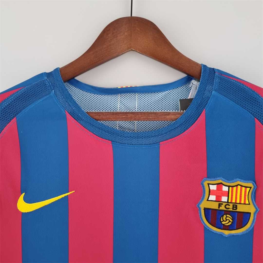 SIUjerseys-Retro Barcelona 05-06 Home Long Sleeve Jersey - UEFA Champions League Final