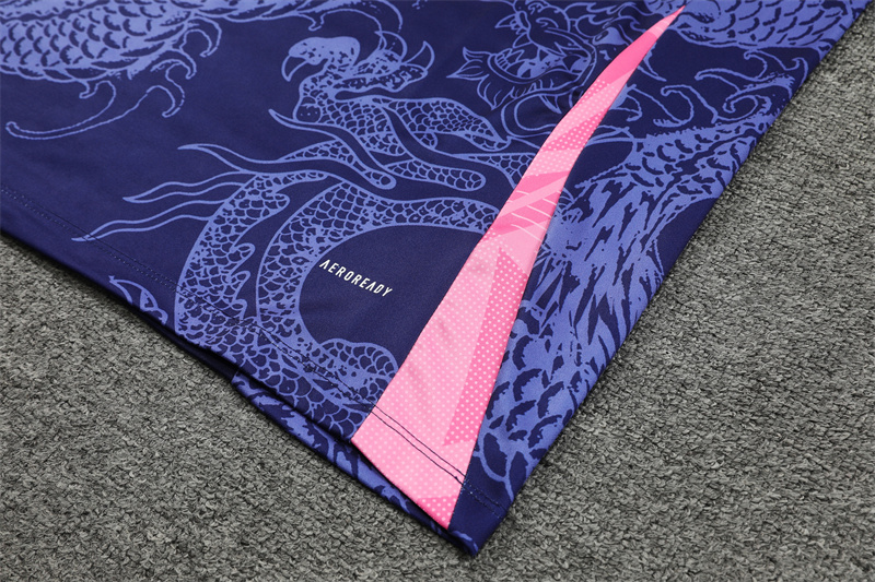 JerseysGala.com | Real Madrid 24-25 Long Sleeve Training Set - Blue Dragon -Customize Name, Number and Patch | Worldwide Shipping