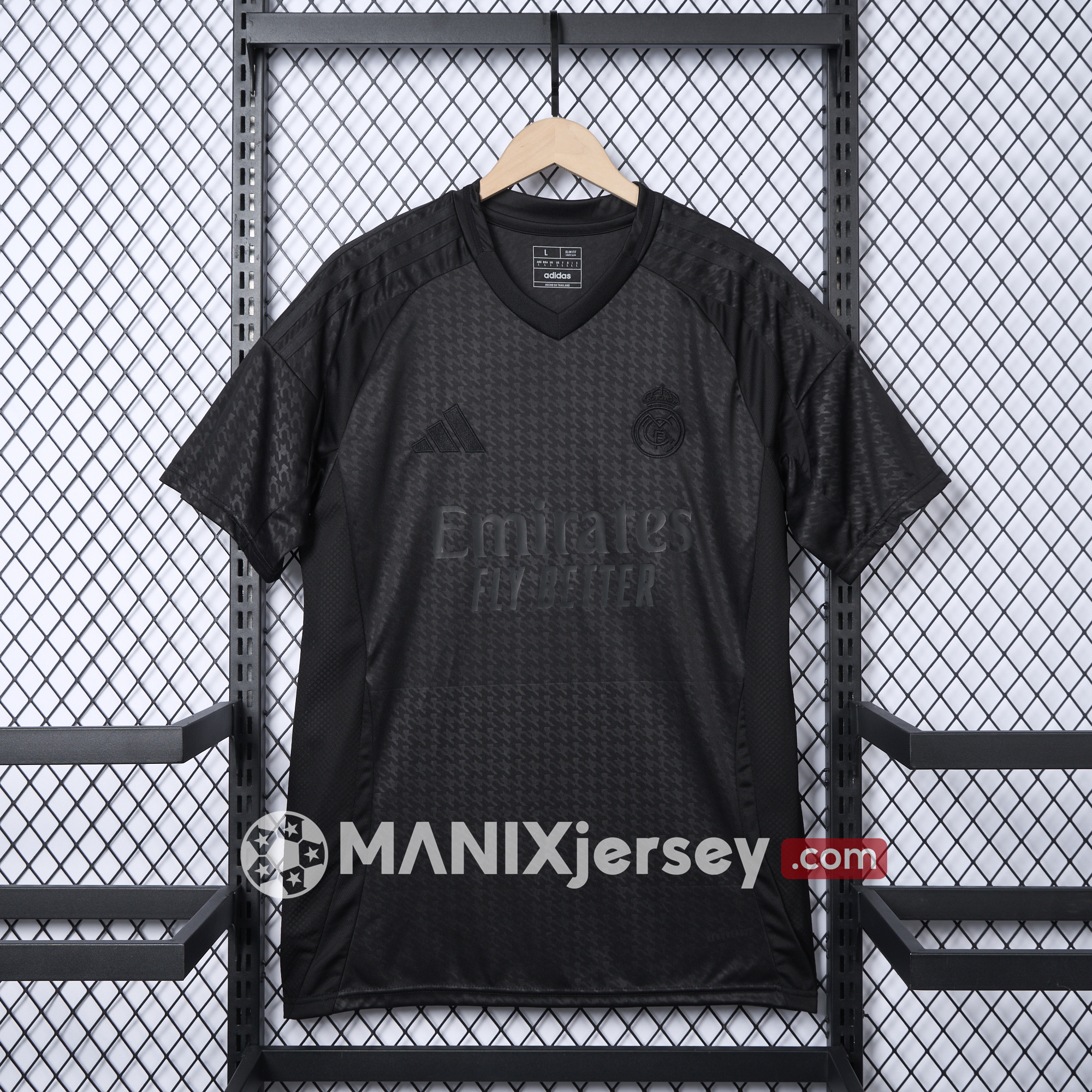 ManixJersey.com | Real Madrid 24-25 Pure Black Special Edition Jersey - Fans Version -Customize Name, Number and Patch | Worldwide Shipping
