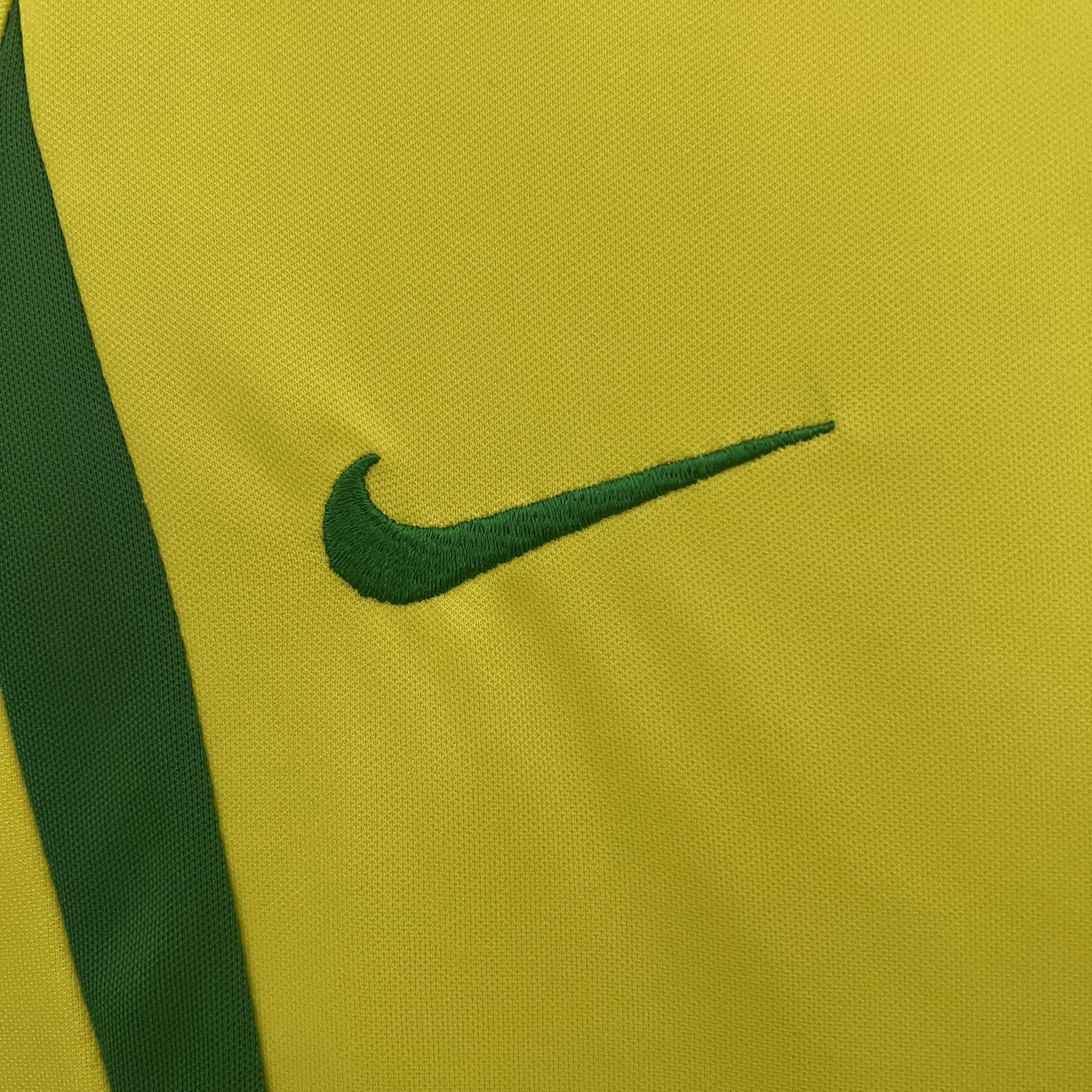 ManixJersey.com | Retro Brazil 2002 Home Stadium Kids Kit -Customize Name, Number and Patch | Worldwide Shipping