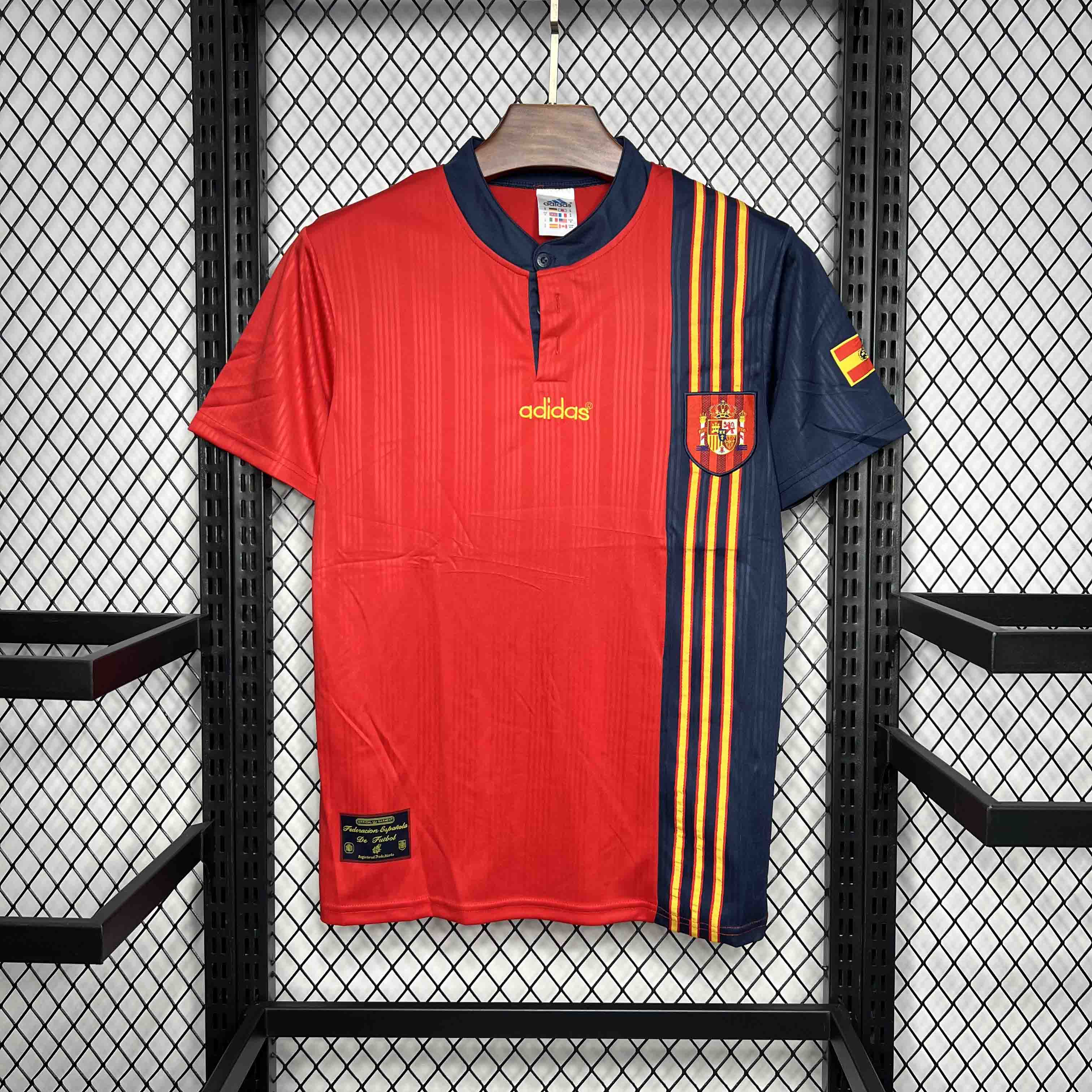 JerseysGala.com | Retro Spain 1996 Home Jersey -Customize Name, Number and Patch | Worldwide Shipping