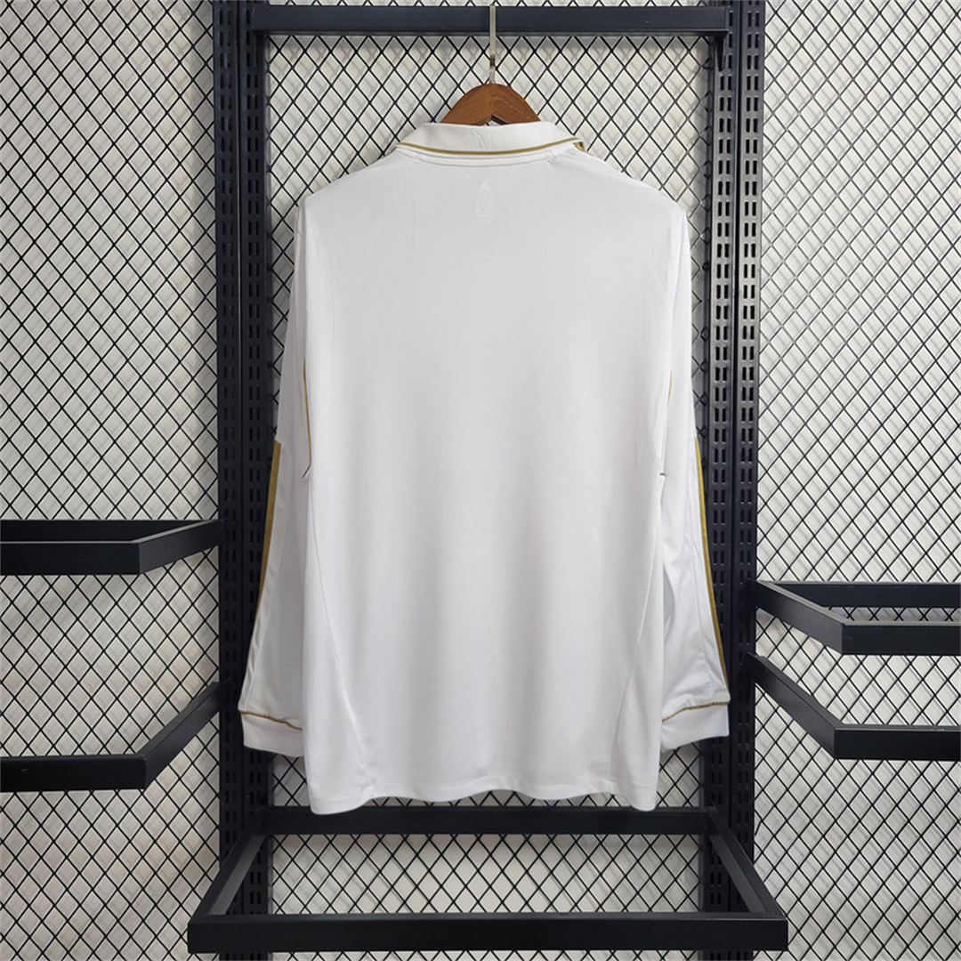 JerseysGala.com | Real Madrid Retro 11-12 Home Long Sleeve Jersey -Customize Name, Number and Patch | Worldwide Shipping