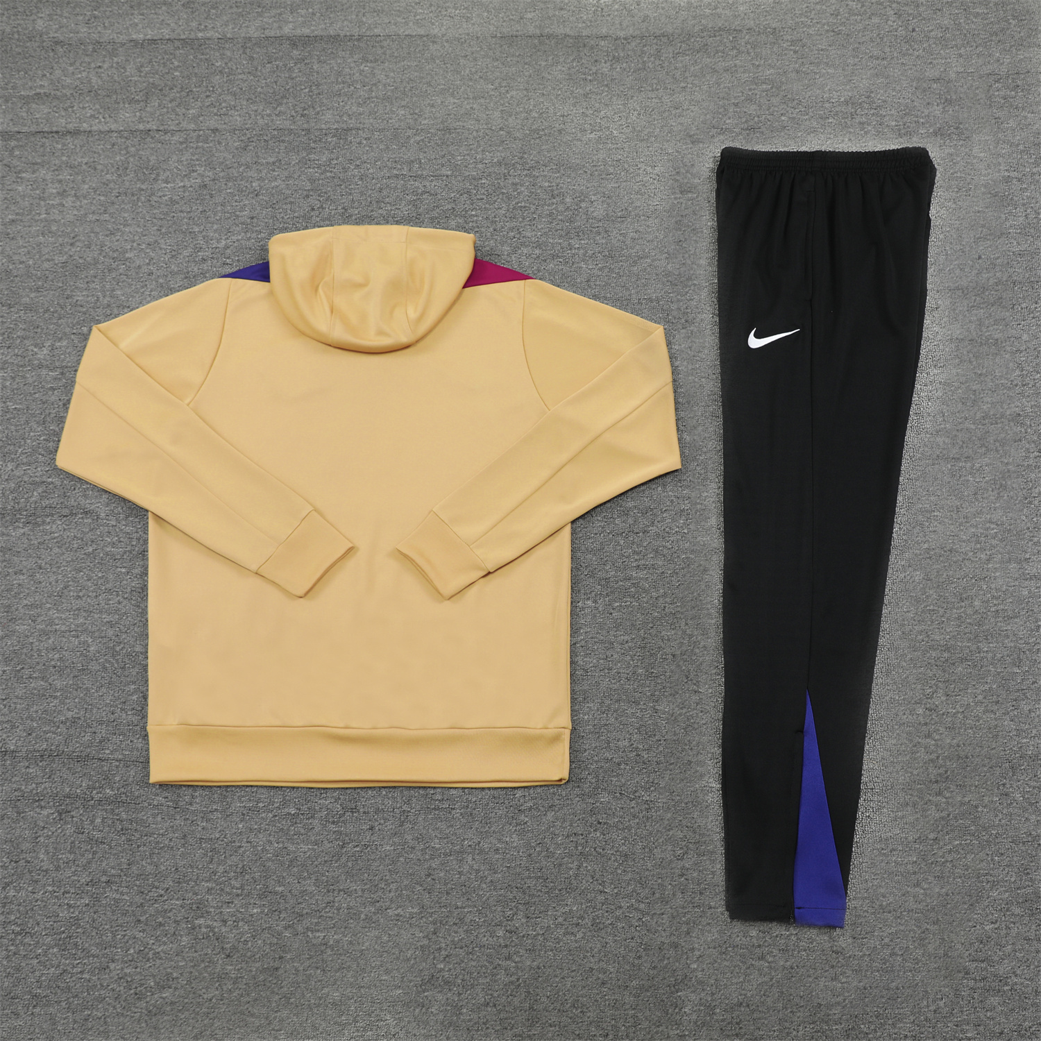 SIUjerseys-Barcelona 24-25 Training Hoodie Set - Khaki Hoodie and Black Pants
