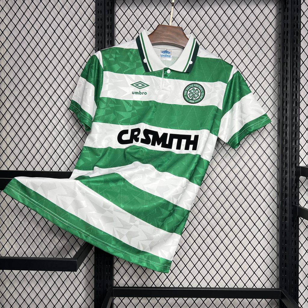 Higojerseys-Retro Celtic 1989-91 Home Stadium Jersey
