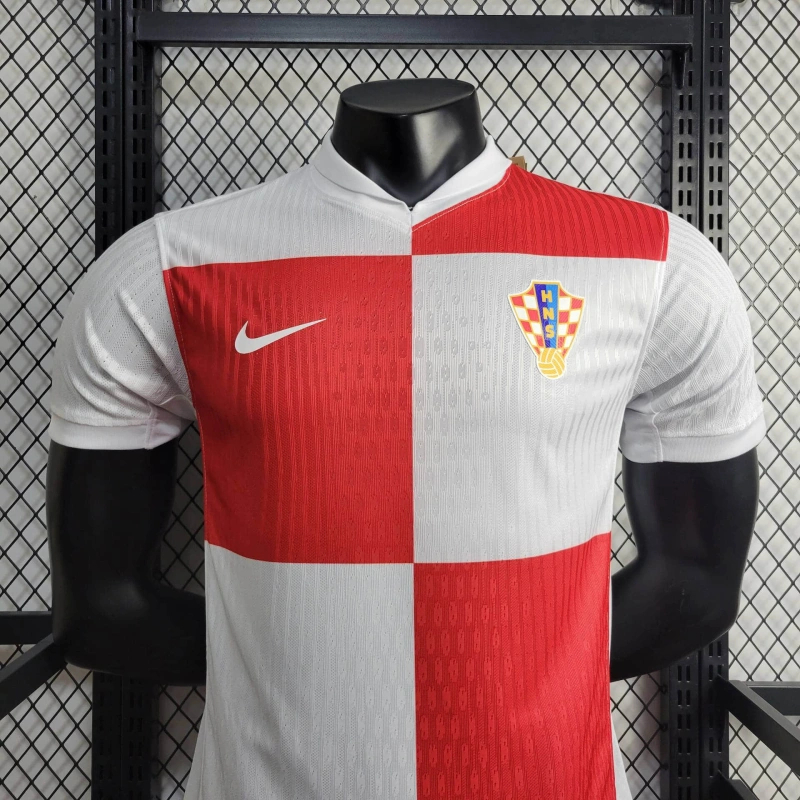 unitedfutballjersey-Croatia 2024 Home Stadium Jersey - Player Version