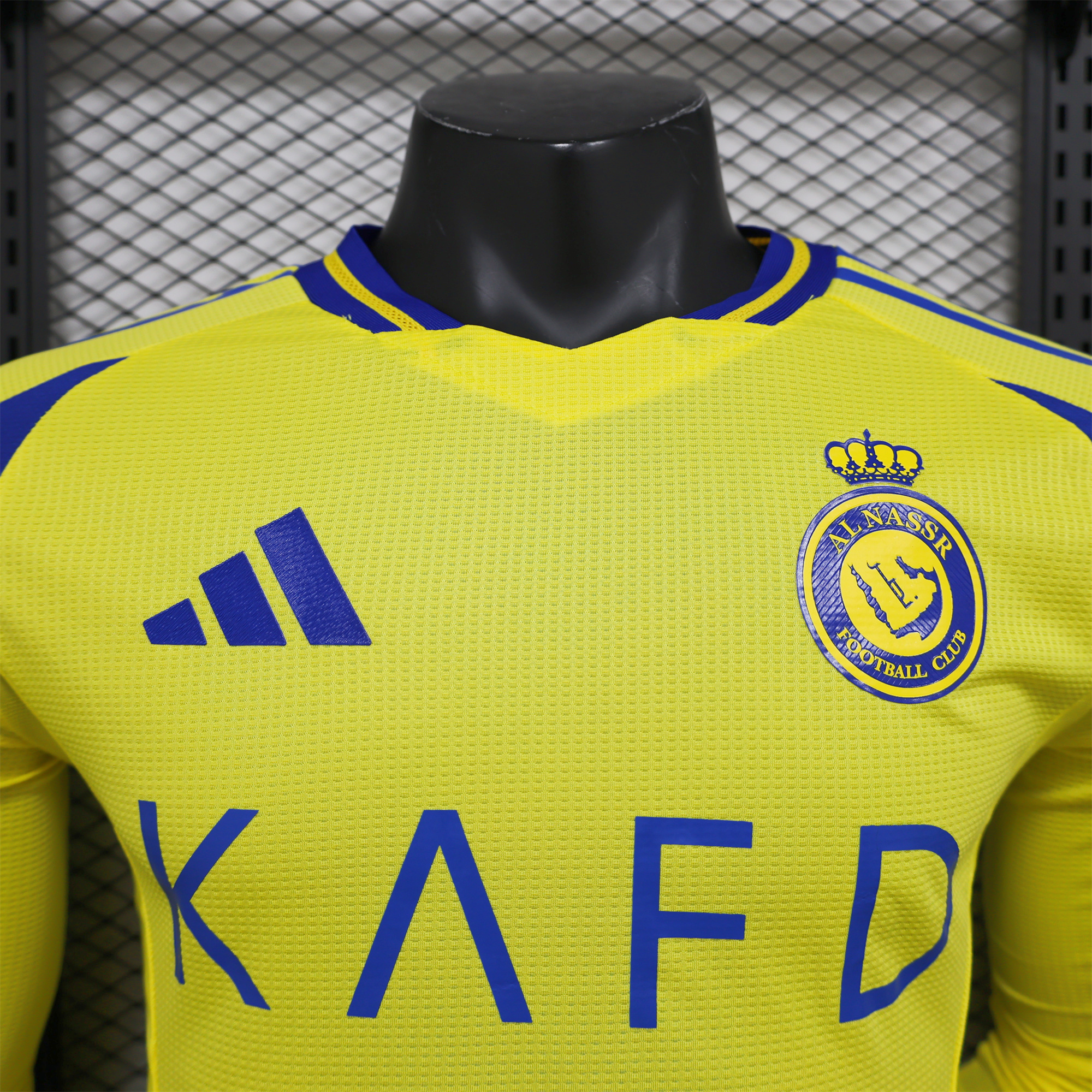 JerseysGala.com | Al Nassr Riyadh Victory 24-25 Home Long Sleeve Jersey - Player Version -Customize Name, Number and Patch | Worldwide Shipping