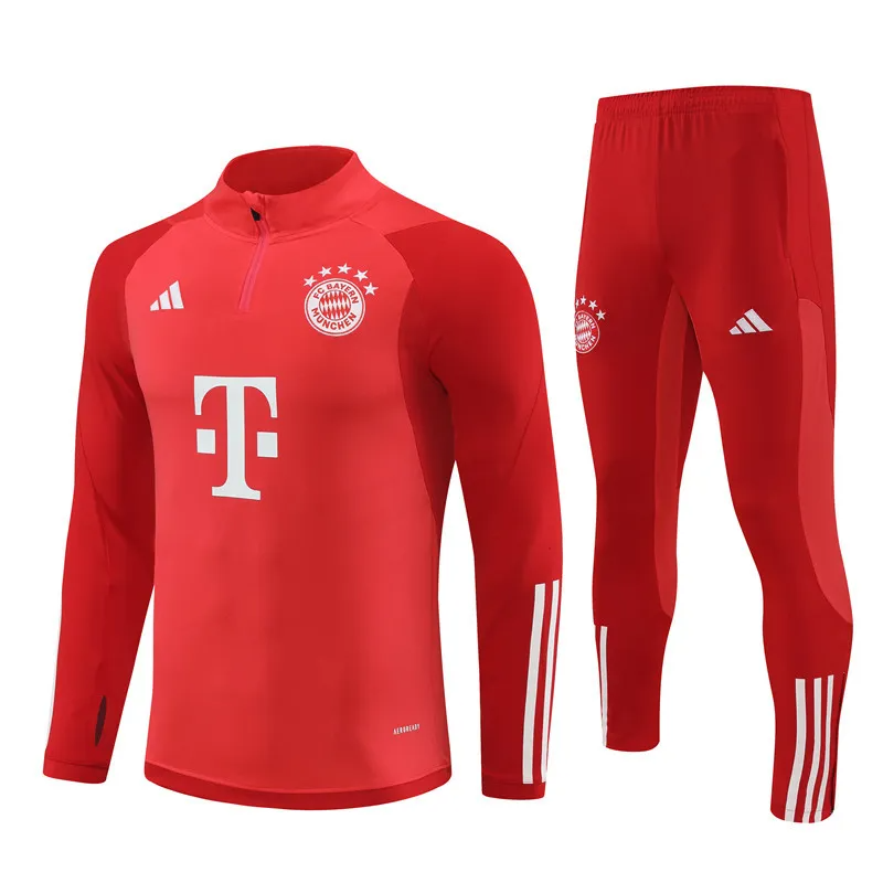 Bayern Munich 23-24 Long Sleeve Training Set - Red:football jersey mysite: unitedjerseyfootball 邓江浪:football