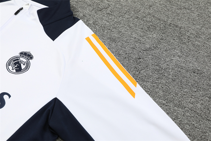 JerseysGala.com | Real Madrid 24-25 Long Sleeve Training Set - White -Customize Name, Number and Patch | Worldwide Shipping