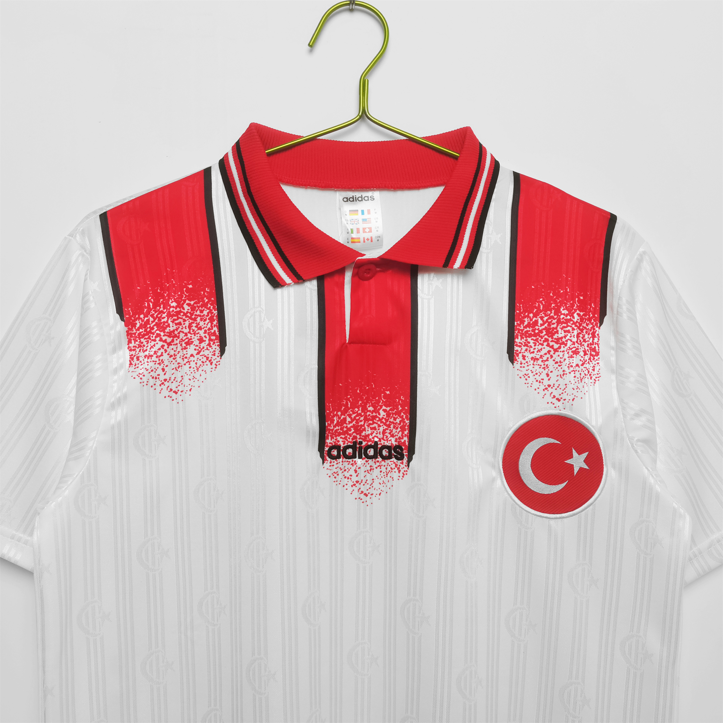 ManixJersey.com | Retro Turkey 1996 Away Stadium Jersey -Customize Name, Number and Patch | Worldwide Shipping