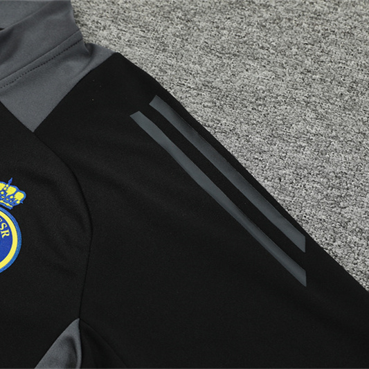 JerseysGala.com | Al Nassr Riyadh Victory 24-25 Long Sleeve Training Set - Black -Customize Name, Number and Patch | Worldwide Shipping