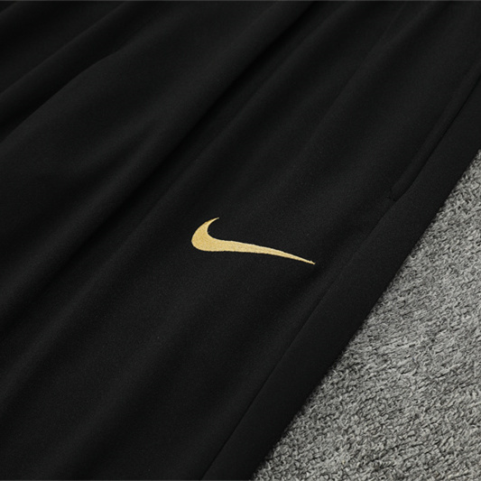 JerseysGala.com | Barcelona 24-25 Kids Long Sleeve Training Set - Player Version - Black Gold -Customize Name, Number and Patch | Worldwide Shipping