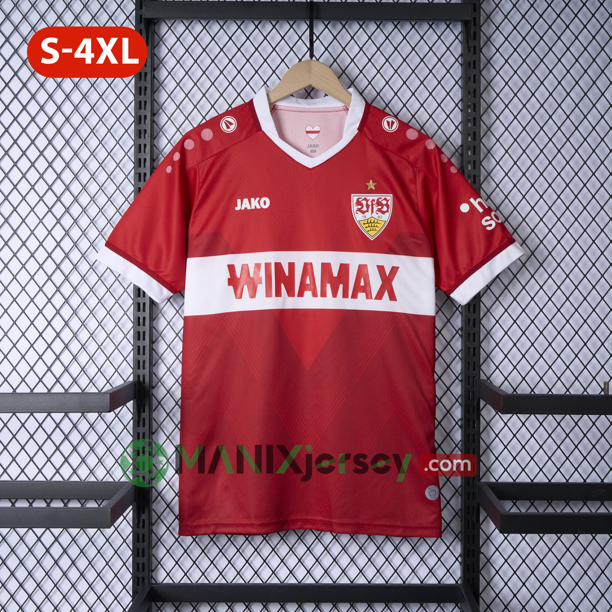 ManixJersey.com | VfB Stuttgart 24-25 Away Jersey - Fans Version -Customize Name, Number and Patch | Worldwide Shipping