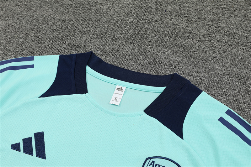 ManixJersey.com | Arsenal 24-25 Short-Sleeve Training Kids Kit - Lake Blue -Customize Name, Number and Patch | Worldwide Shipping