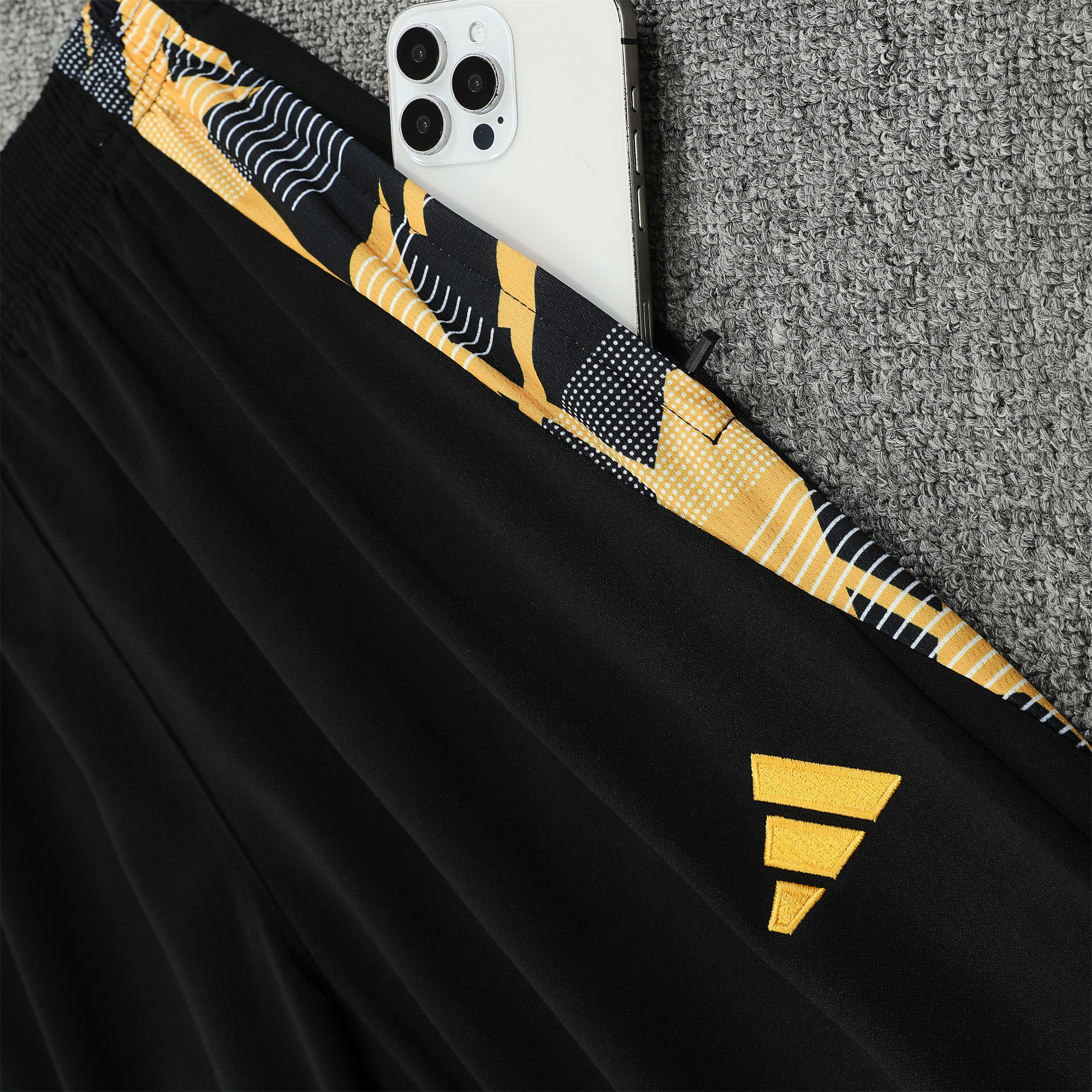 JerseysGala.com | Real Madrid 24-25 Long Sleeve Training Set - Black Gold -Customize Name, Number and Patch | Worldwide Shipping