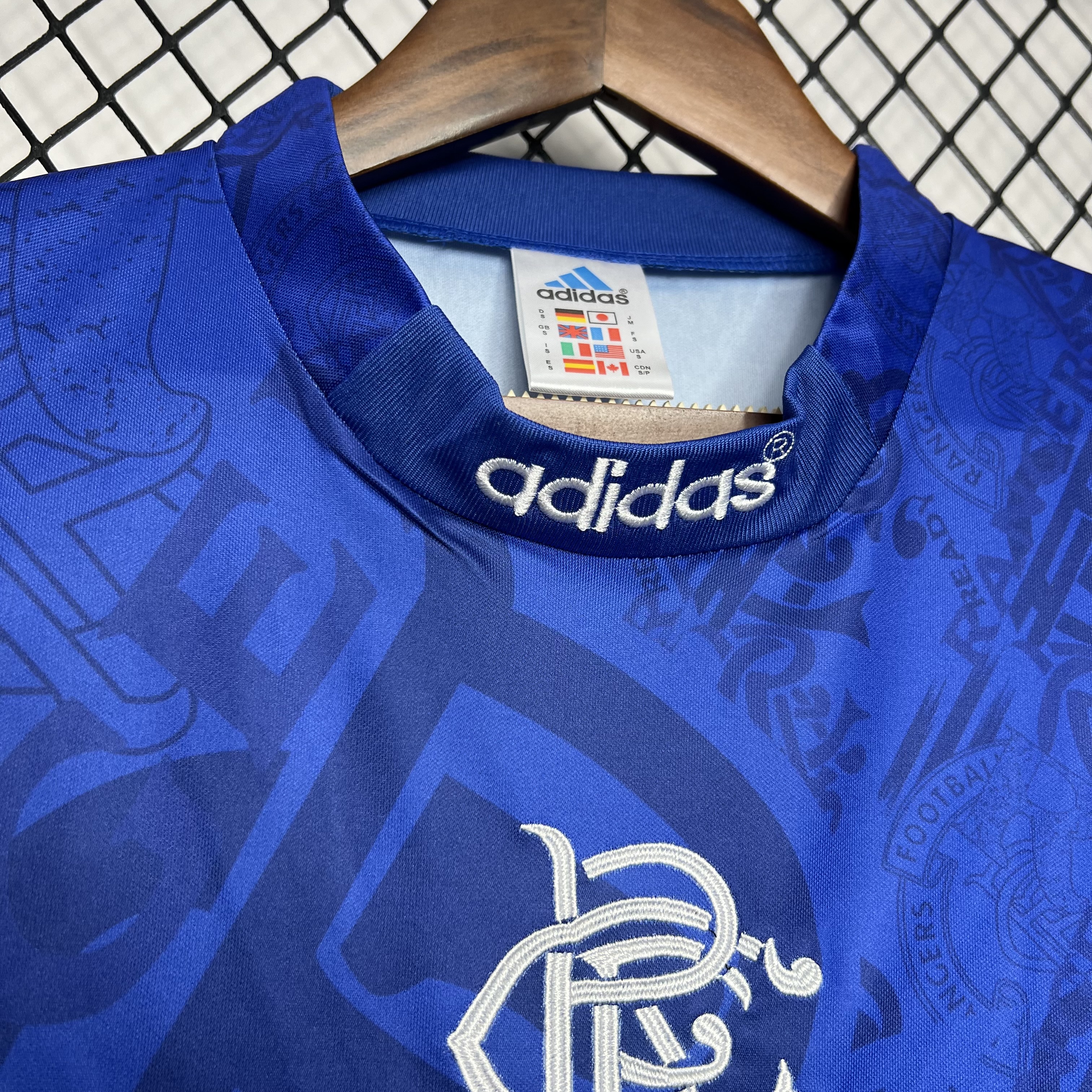 ManixJersey.com | Retro Glasgow Rangers 1994-96 Home Stadium Jersey -Customize Name, Number and Patch | Worldwide Shipping