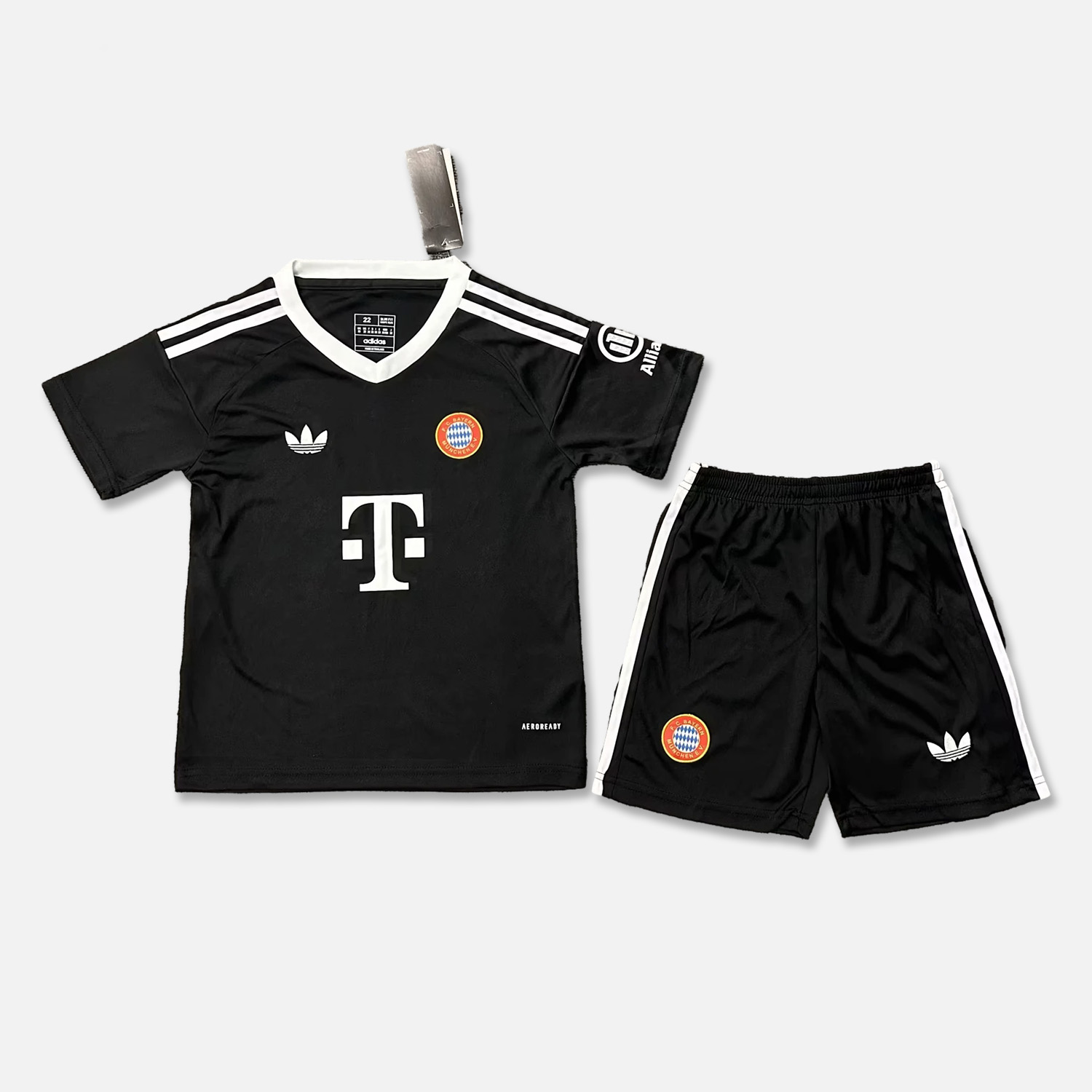 JerseysGala.com | Bayern Munich 24-25 Third Black Goalkeeper Kids Kit -Customize Name, Number and Patch | Worldwide Shipping
