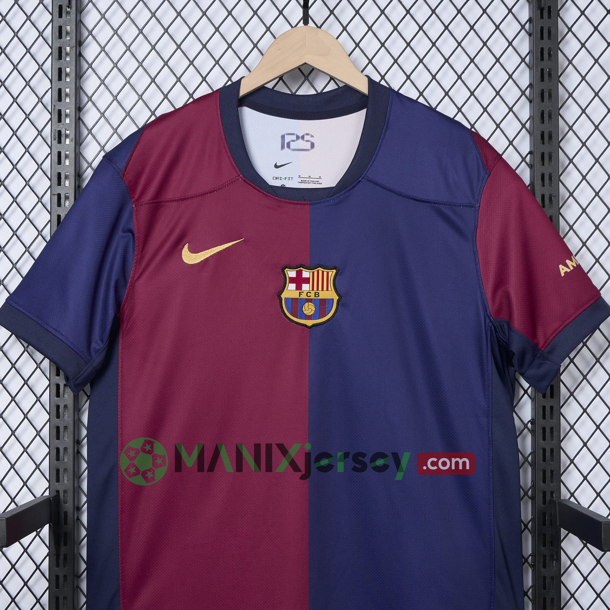 ManixJersey.com | Barcelona 24-25 Home Unsponsored Jersey - Fans Version -Customize Name, Number and Patch | Worldwide Shipping