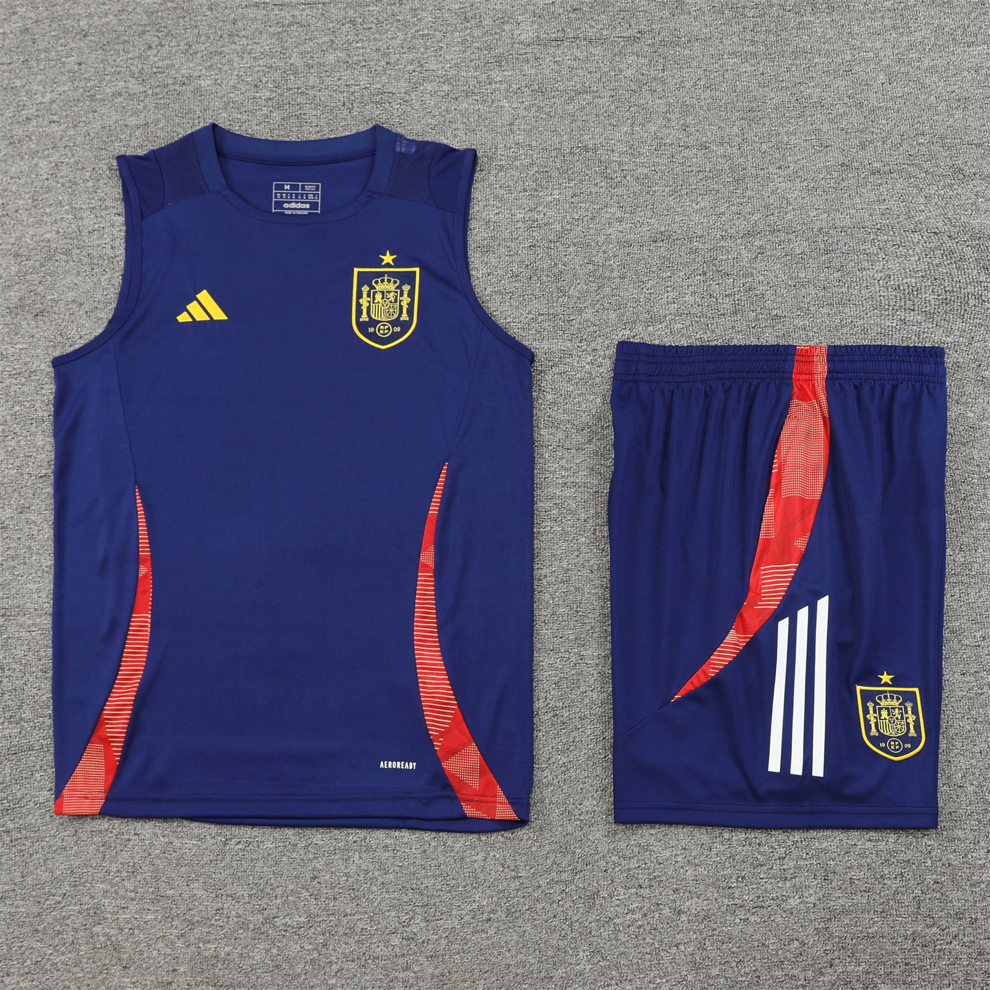 ManixJersey.com | Spain 24-25 Vest Training Set - Deep Blue -Customize Name, Number and Patch | Worldwide Shipping