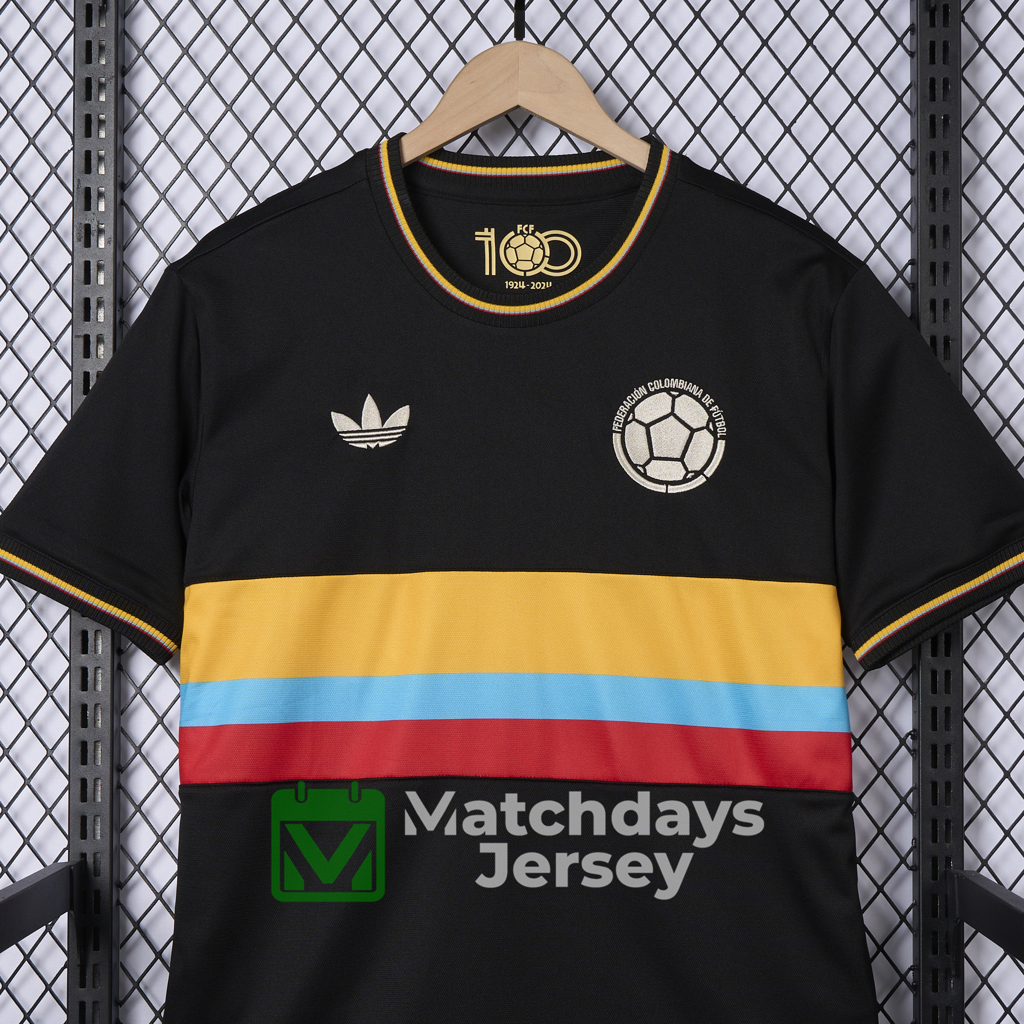 GlobeJersey-Colombia 2024 100th Anniversary Black Jersey - Fans Version