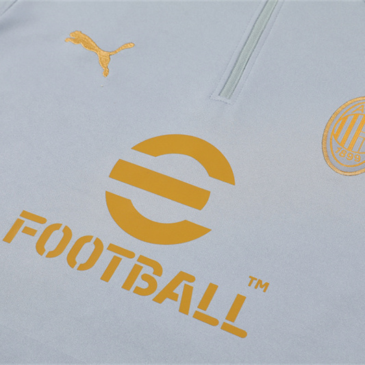 unitedfutballjersey-AC Milan 24-25 Kids Long Sleeve Training Set - Grey