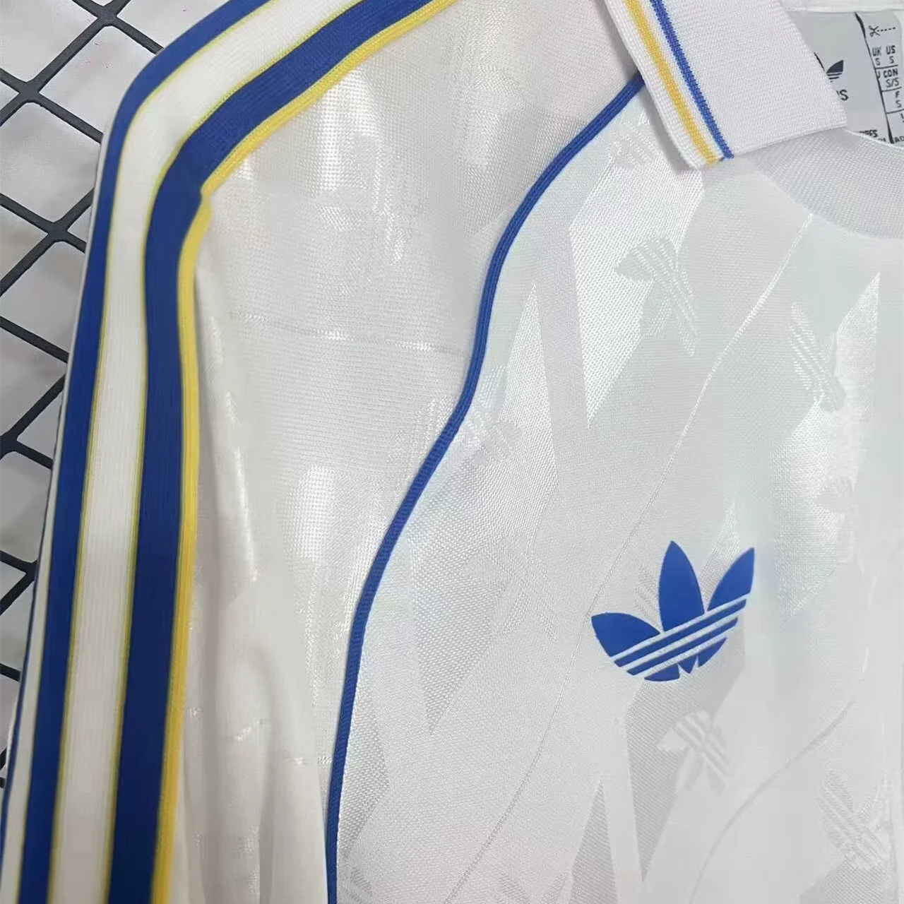 JerseysGala.com | Leeds United 24-25 Spezial Collection White Long Sleeve Polo Shirts -Customize Name, Number and Patch | Worldwide Shipping