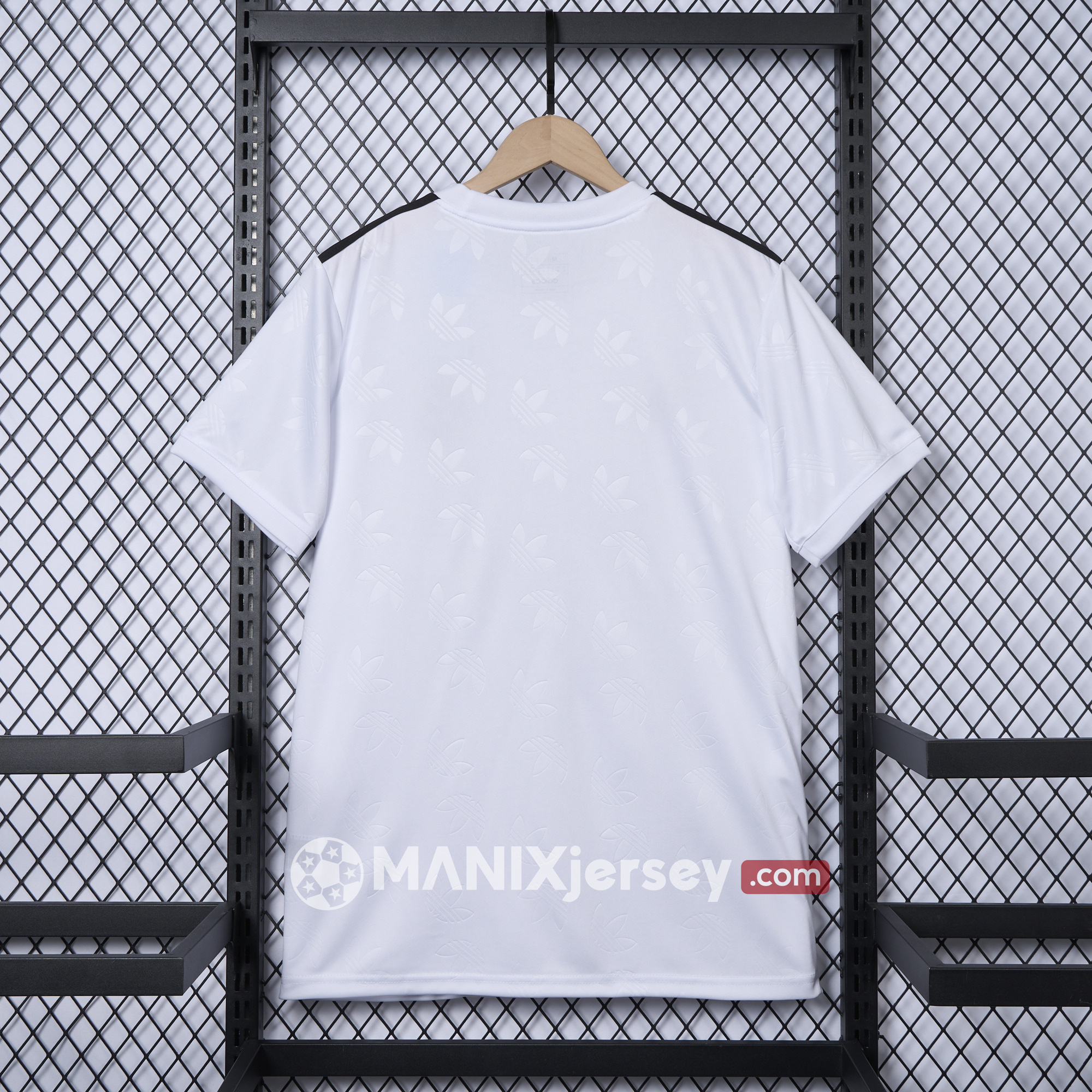 ManixJersey.com | Real Madrid 24-25 Trefoil White Jersey - Fans Version -Customize Name, Number and Patch | Worldwide Shipping