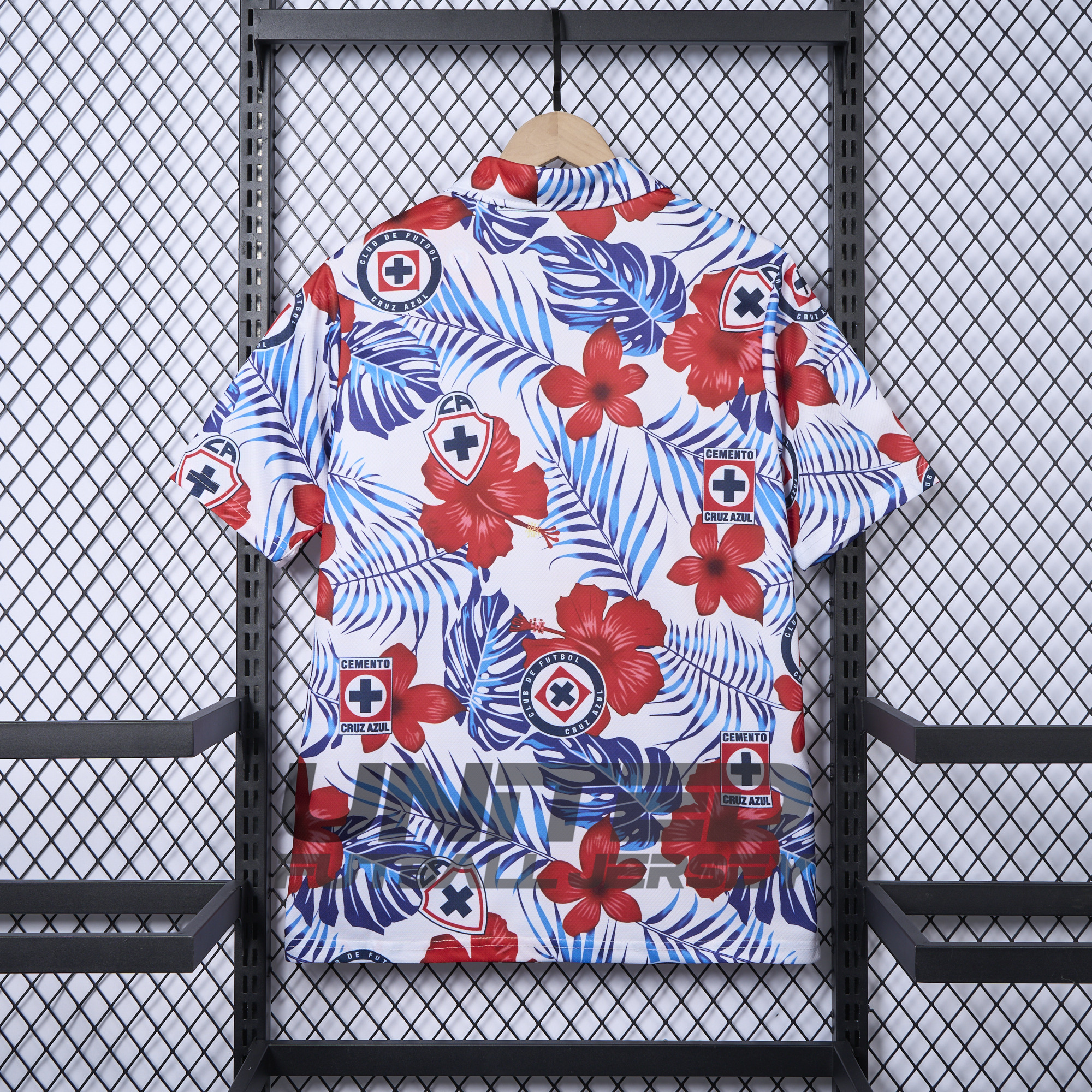 unitedfutballjersey-Cruz Azul 24-25 Flower and Leaves Polo Shirt