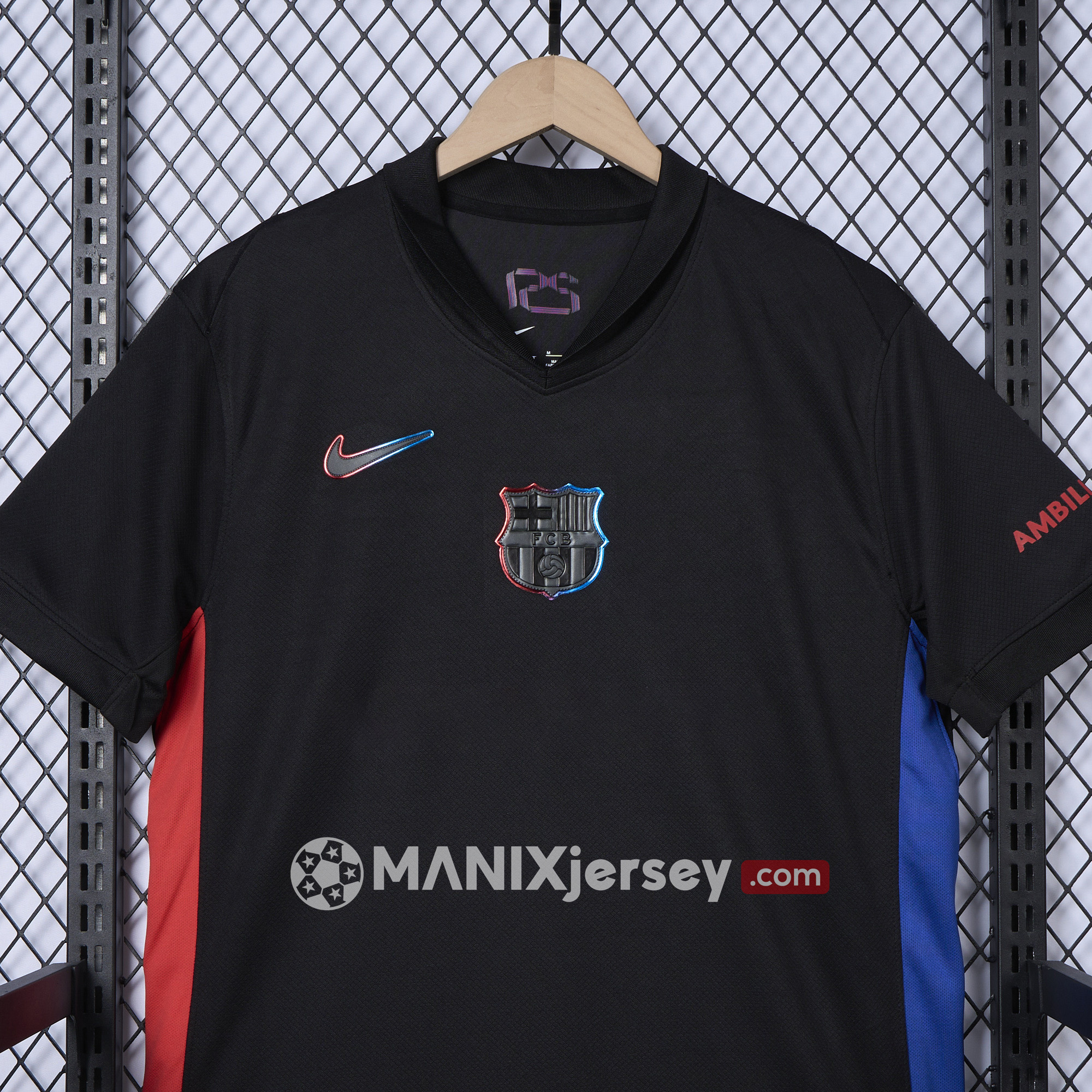 ManixJersey.com | Barcelona 24-25 Away Unsponsored Jersey - Fans Version -Customize Name, Number and Patch | Worldwide Shipping