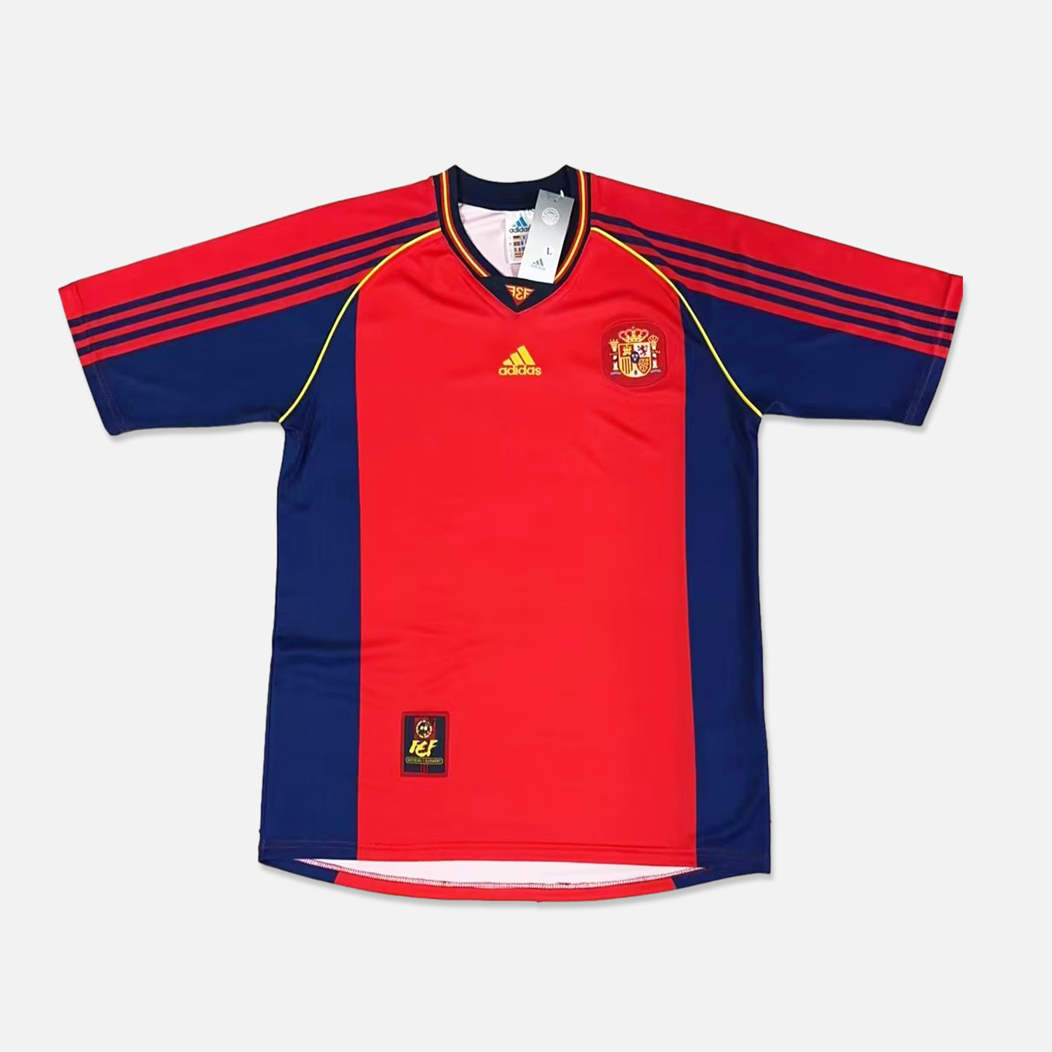 SIUjerseys-Retro Spain 1998-99 Home Stadium Jersey