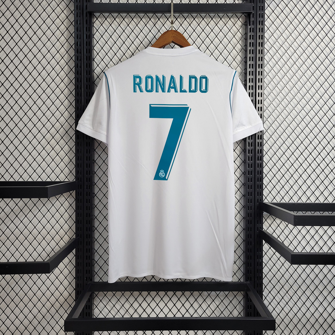 JerseysGala.com | Retro Real Madrid 17-18 Home Jersey - with Champions League Final Final -Customize Name, Number and Patch | Worldwide Shipping