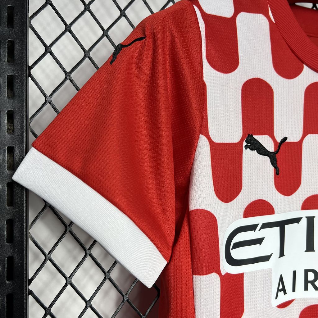 ManixJersey.com | Girona 24-25 Home Stadium Kids Kit -Customize Name, Number and Patch | Worldwide Shipping