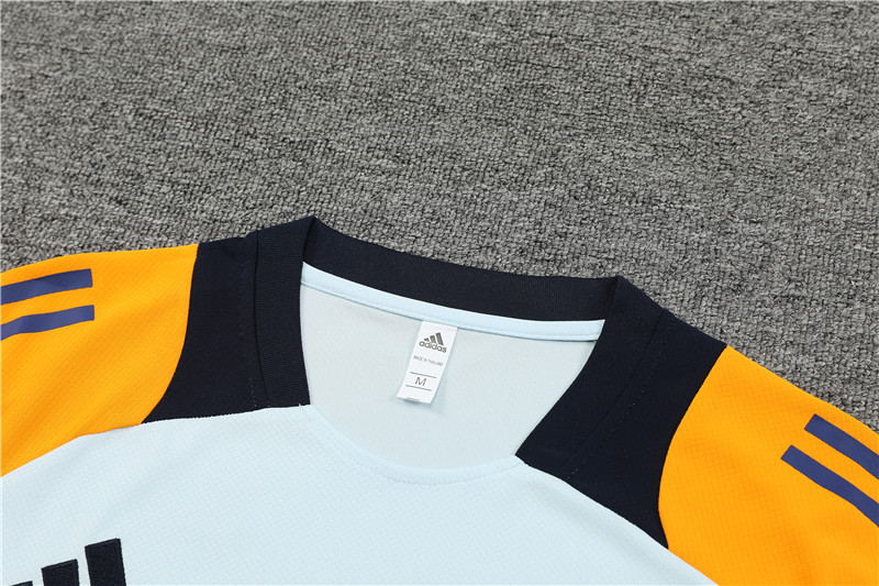 ManixJersey.com | Real Madrid 24-25 Short-Sleeve Training Kids Kit - Light Blue -Customize Name, Number and Patch | Worldwide Shipping