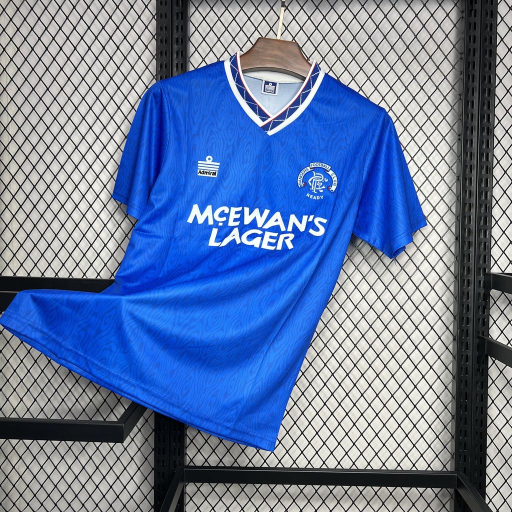 unitedfutballjersey-Retro Glasgow Rangers 1990-92 Home Stadium Jersey