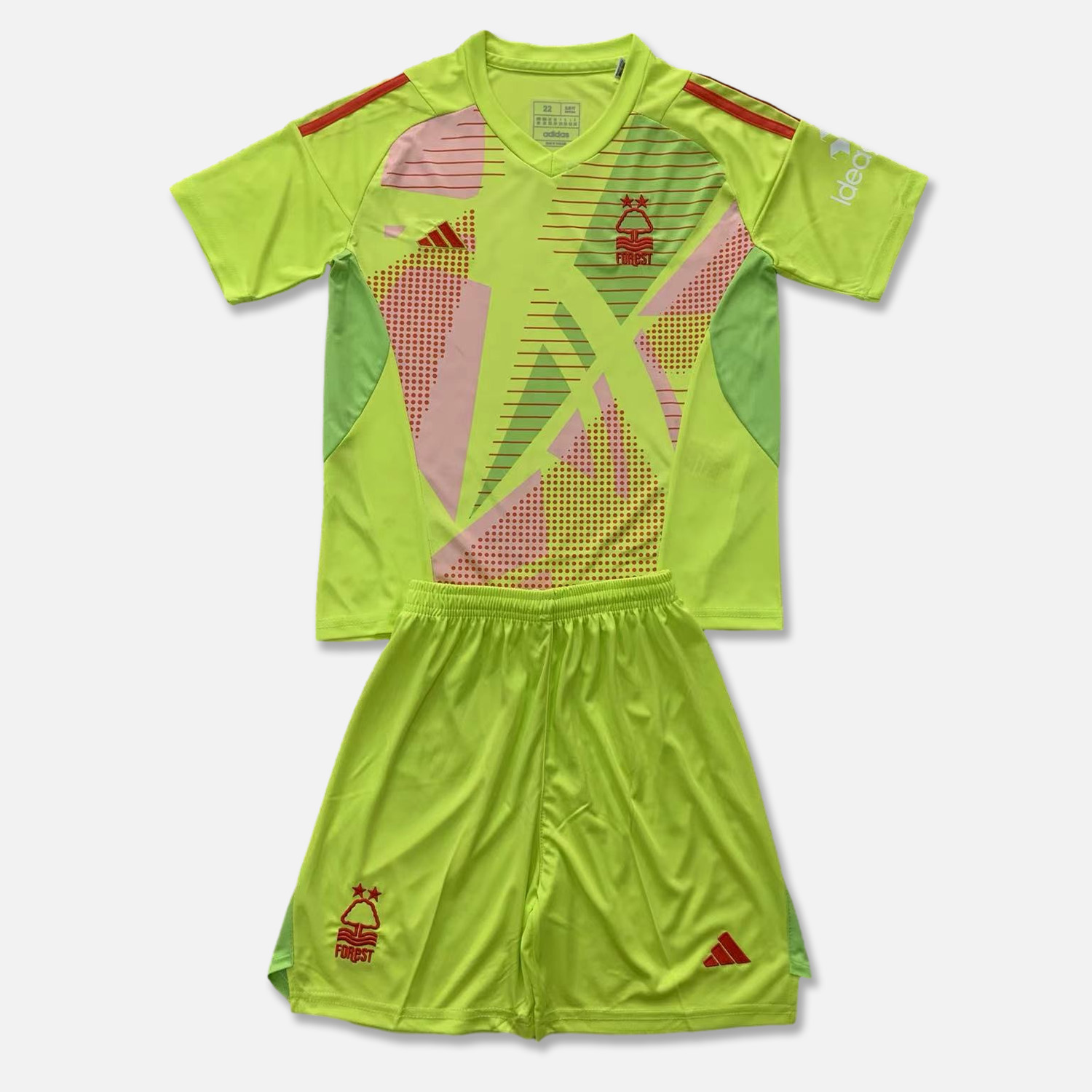 JerseysGala.com | Nottingham Forest 24-25 Green Goalkeeper Kids Kit -Customize Name, Number and Patch | Worldwide Shipping
