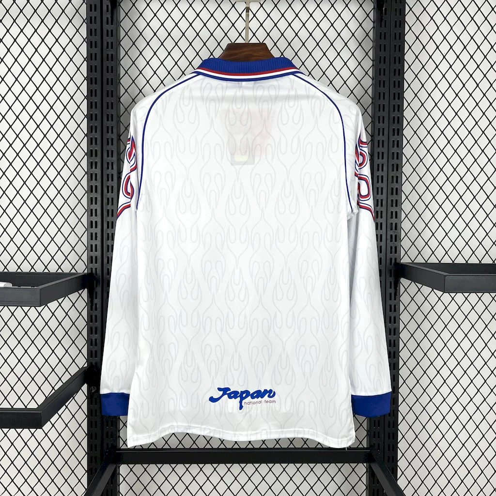 ManixJersey.com | Retro Japan 1998 Away Long Sleeves Jersey -Customize Name, Number and Patch | Worldwide Shipping