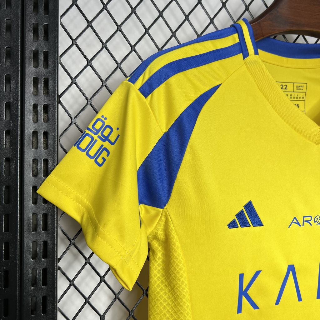 SIUjerseys-Al Nassr Riyadh Victory 24-25 Home Stadium Kids Kit