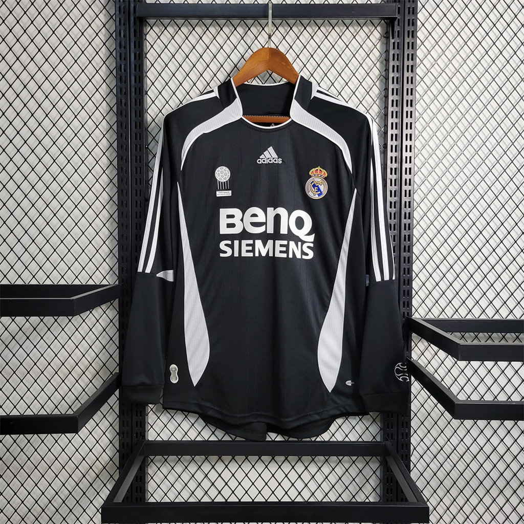 unitedfutballjersey-Retro Real Madrid 06-07 Away Long Sleeve Jersey