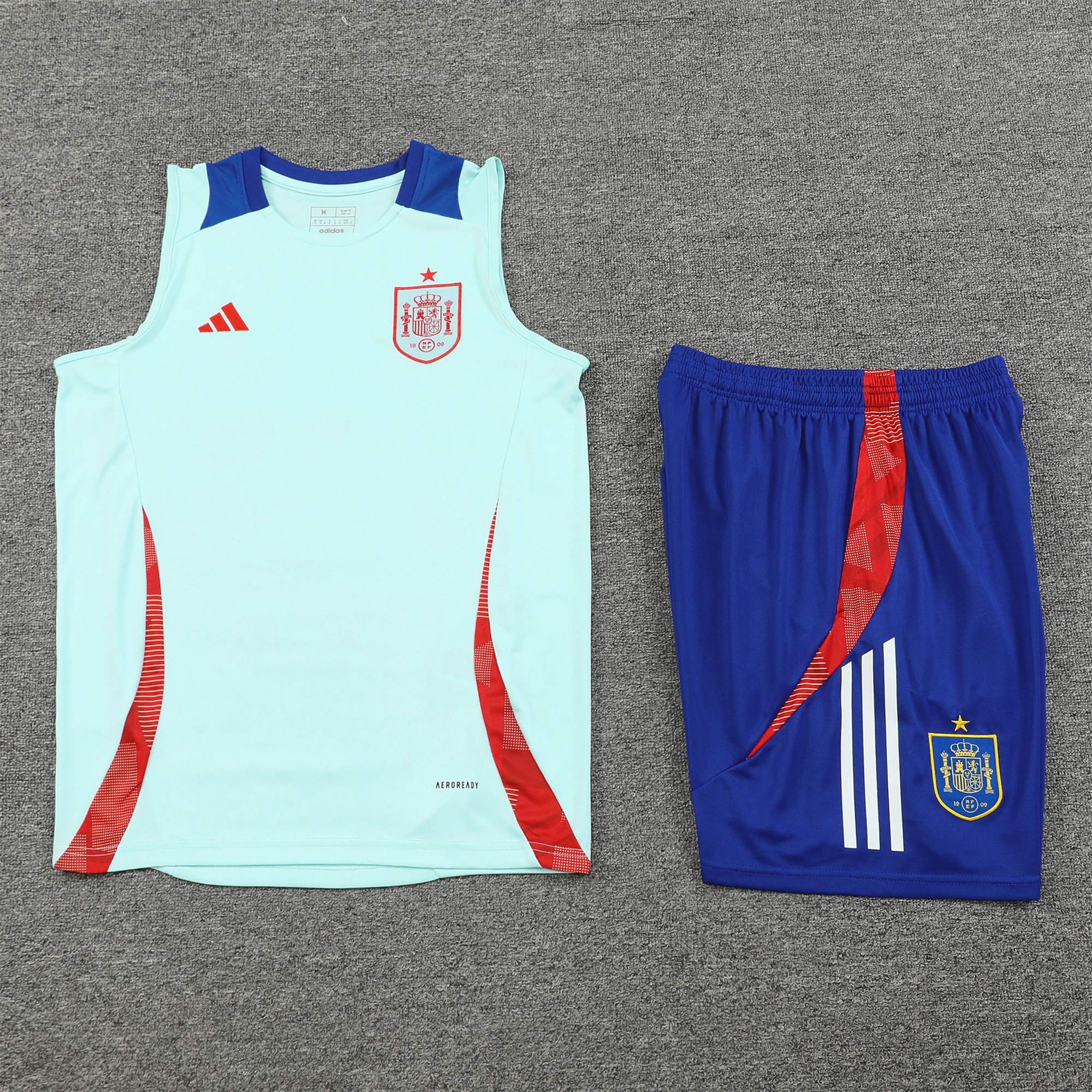ManixJersey.com | Spain 24-25 Vest Training Set - Light Blue -Customize Name, Number and Patch | Worldwide Shipping